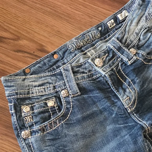 Miss Me Denim Boot Cut Jeans Size 26 - Picture 5 of 8